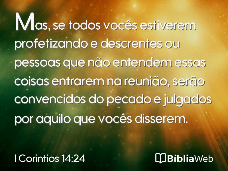 I Coríntios 14:24 em imagem para compartilhar