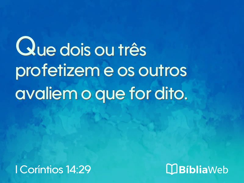 I Coríntios 14:29 em imagem para compartilhar