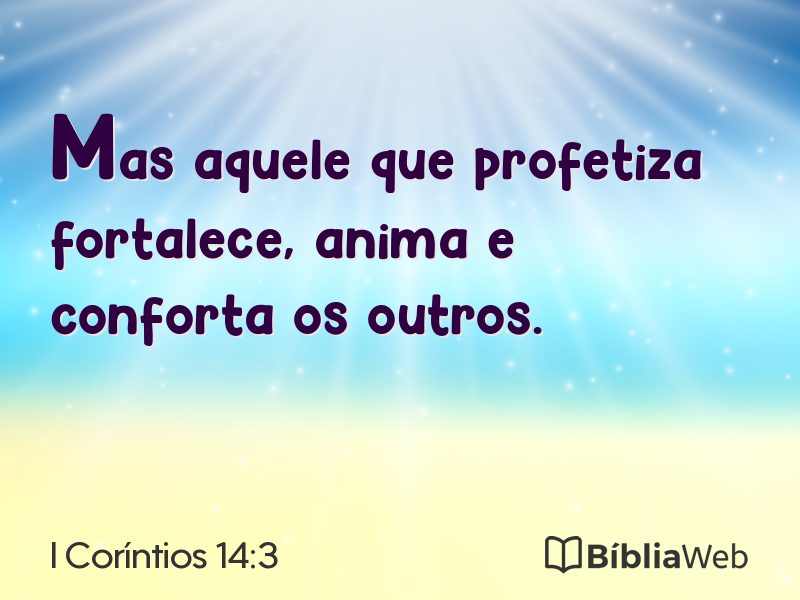 I Coríntios 14:3 em imagem para compartilhar