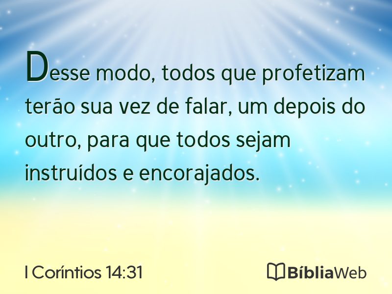 I Coríntios 14:31 em imagem para compartilhar