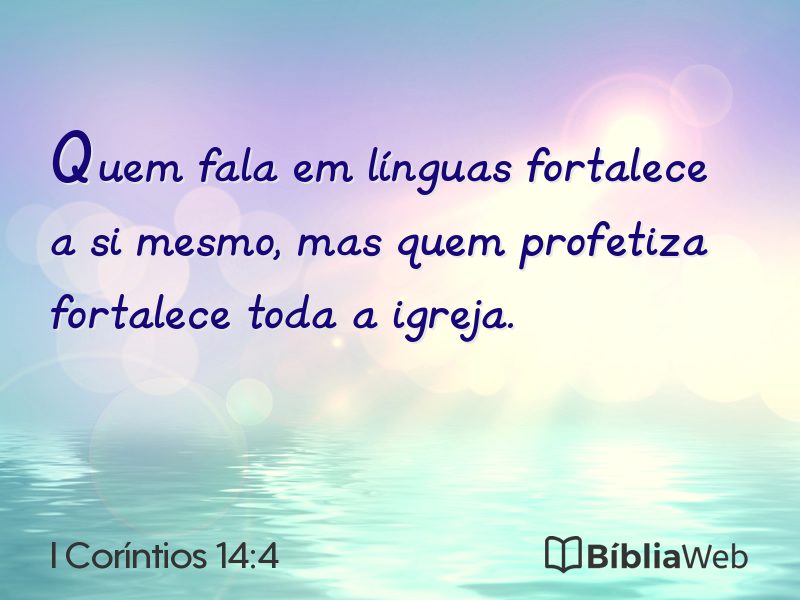 I Coríntios 14:4 em imagem para compartilhar