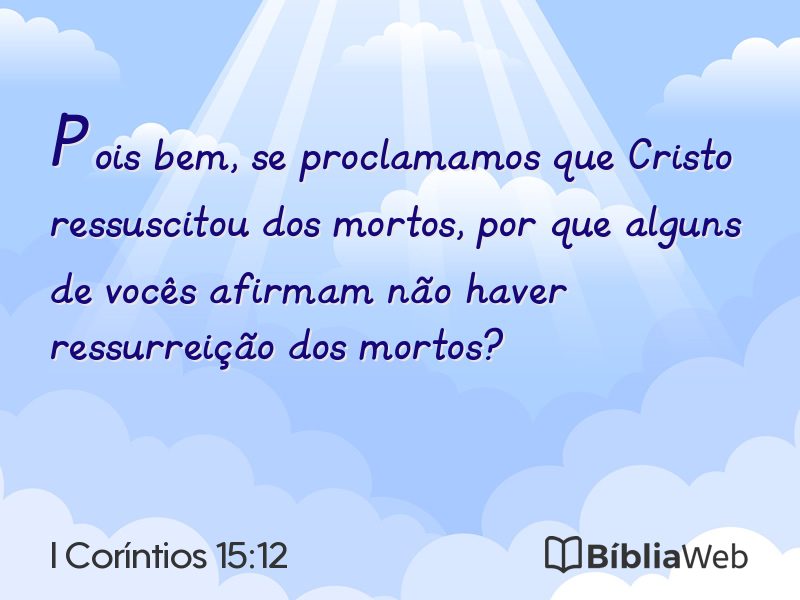 I Coríntios 15:12 em imagem para compartilhar