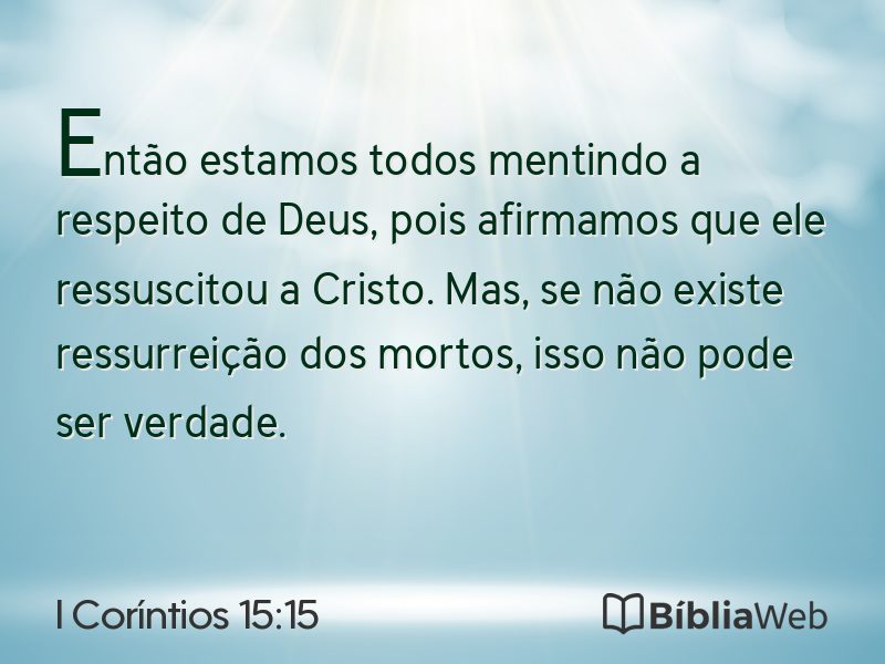 I Coríntios 15:15 em imagem para compartilhar
