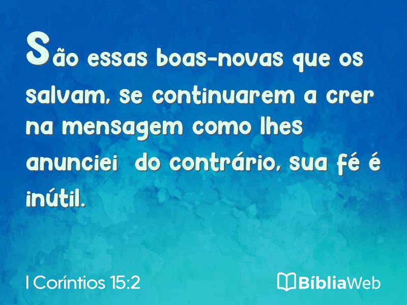I Coríntios 15:2 em imagem para compartilhar