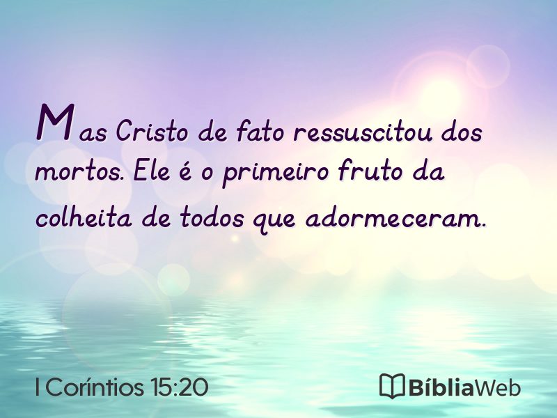 I Coríntios 15:20 em imagem para compartilhar