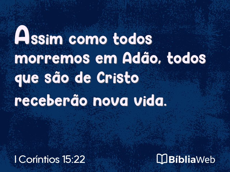 I Coríntios 15:22 em imagem para compartilhar