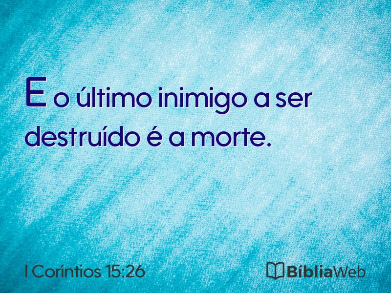I Coríntios 15:26 em imagem para compartilhar