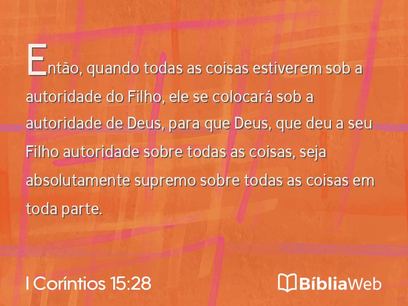 I Coríntios 15:28 em imagem para compartilhar