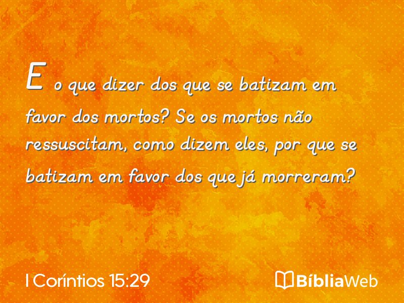 I Coríntios 15:29 em imagem para compartilhar