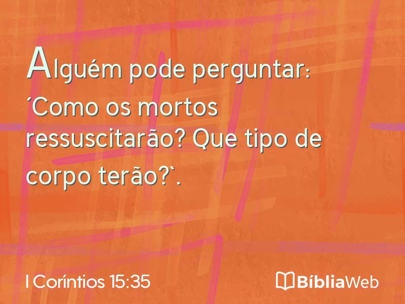 I Coríntios 15:35 em imagem para compartilhar