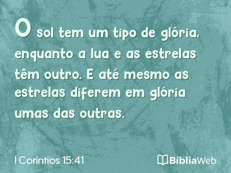 I Coríntios 15:41 em imagem para compartilhar