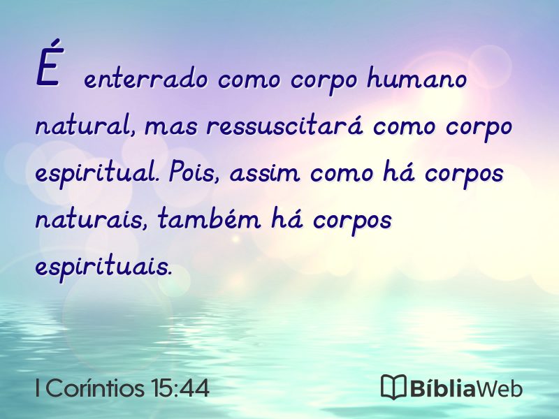 I Coríntios 15:44 em imagem para compartilhar