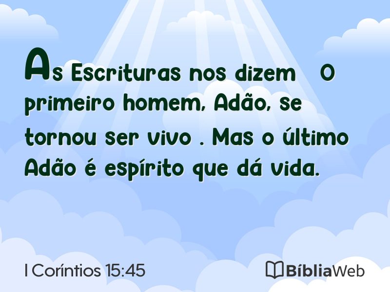 I Coríntios 15:45 em imagem para compartilhar