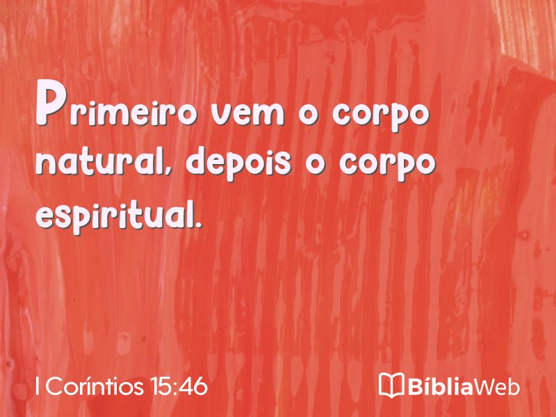 I Coríntios 15:46 em imagem para compartilhar
