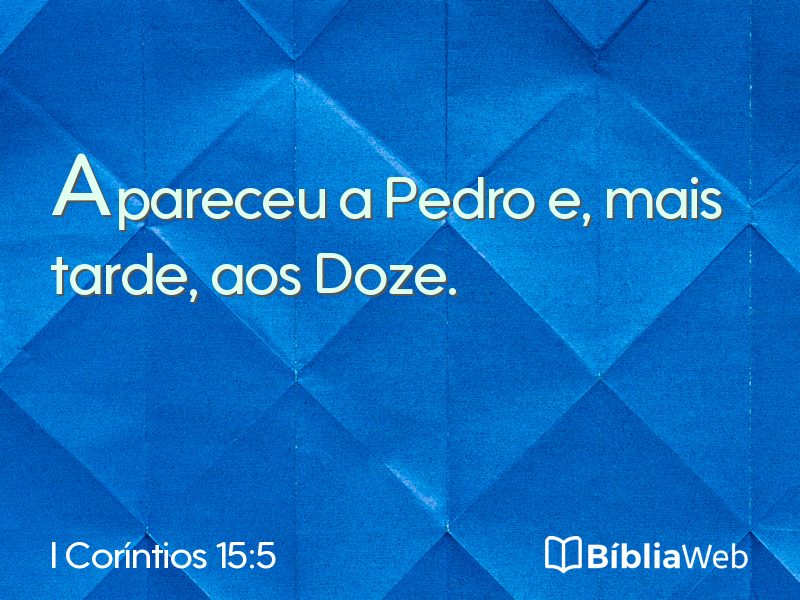 I Coríntios 15:5 em imagem para compartilhar