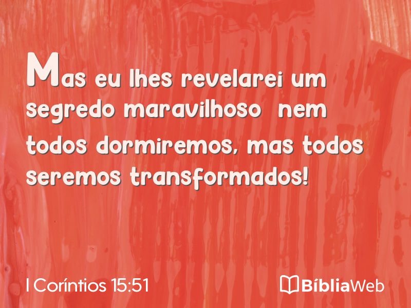 I Coríntios 15:51 em imagem para compartilhar