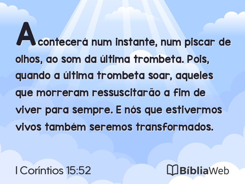 I Coríntios 15:52 em imagem para compartilhar