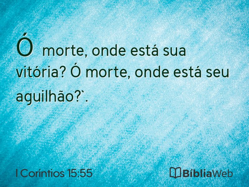 I Coríntios 15:55 em imagem para compartilhar