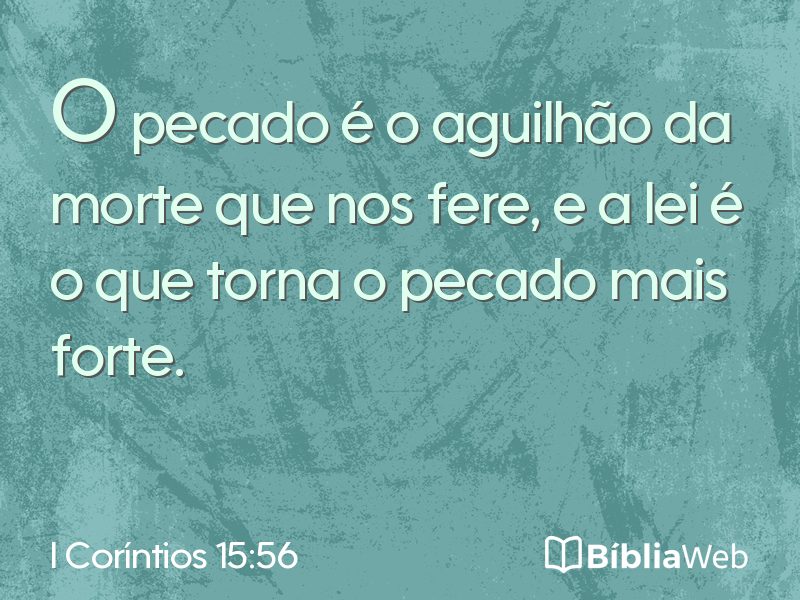 I Coríntios 15:56 em imagem para compartilhar