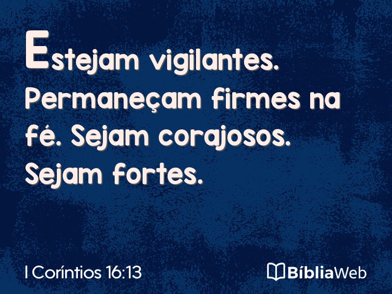 I Coríntios 16:13 em imagem para compartilhar