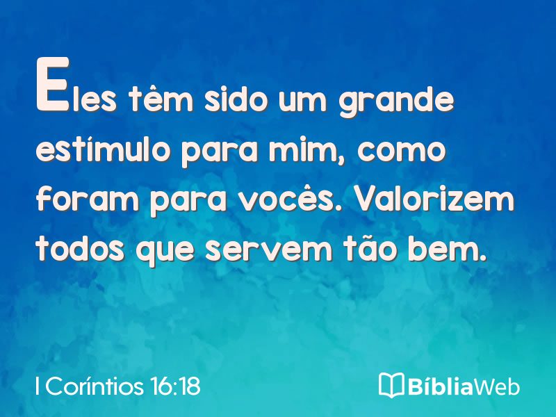 I Coríntios 16:18 em imagem para compartilhar