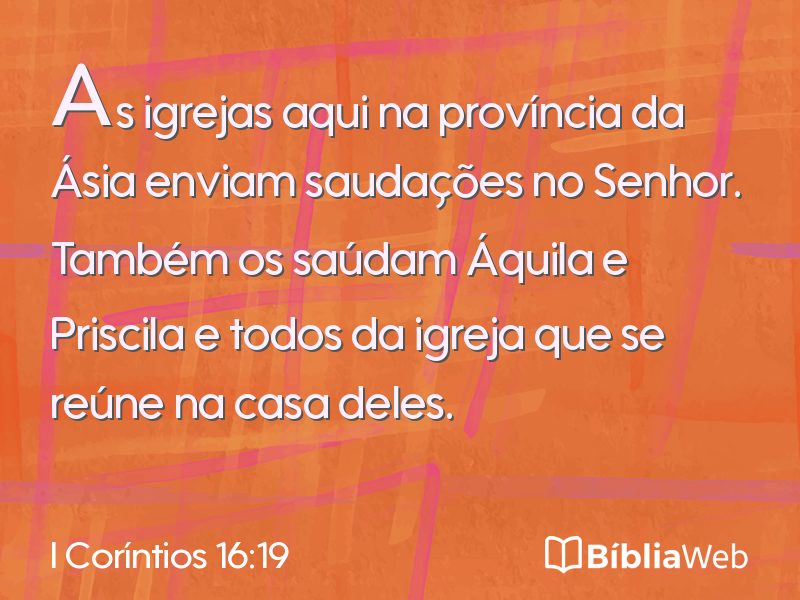 I Coríntios 16:19 em imagem para compartilhar