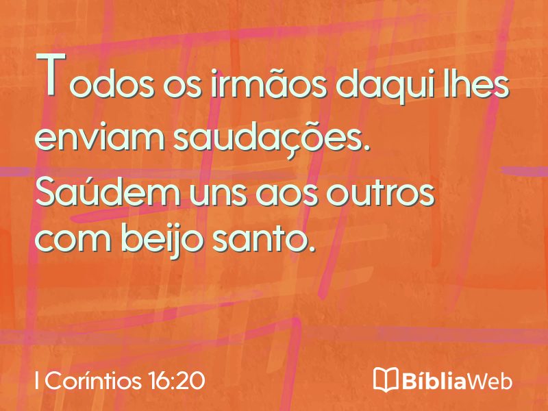 I Coríntios 16:20 em imagem para compartilhar