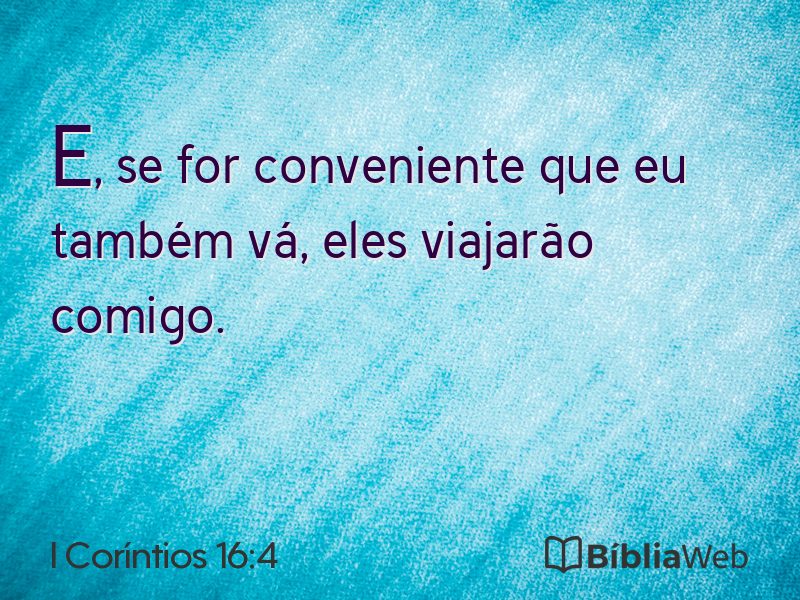 I Coríntios 16:4 em imagem para compartilhar