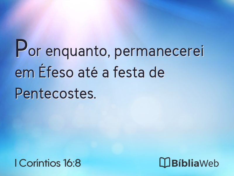 I Coríntios 16:8 em imagem para compartilhar