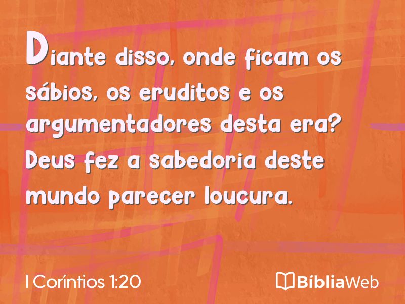 I Coríntios 1:20 em imagem para compartilhar