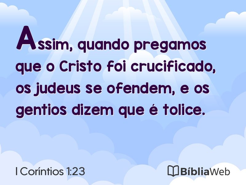 I Coríntios 1:23 em imagem para compartilhar