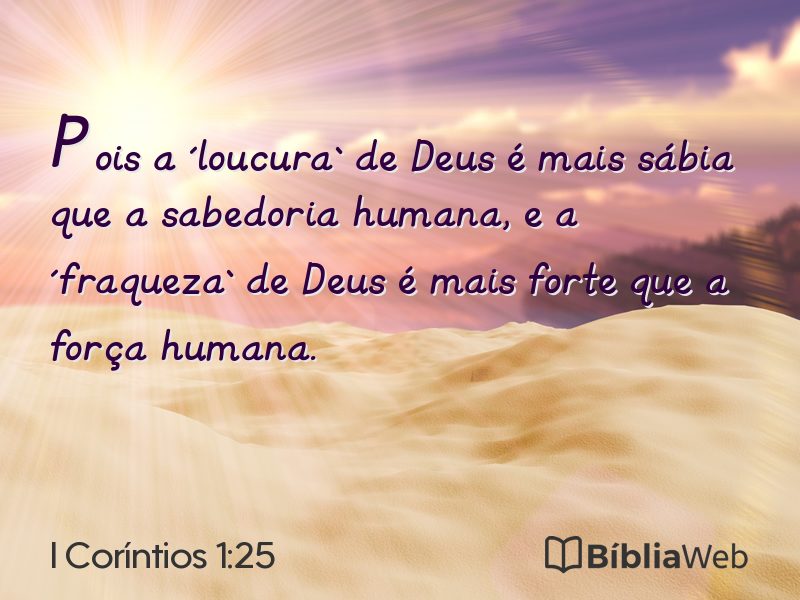 I Coríntios 1:25 em imagem para compartilhar