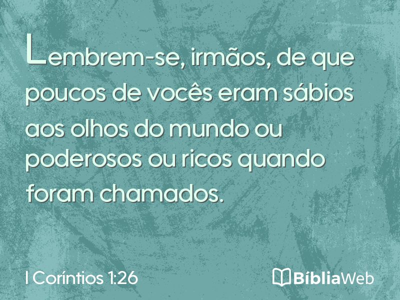 I Coríntios 1:26 em imagem para compartilhar
