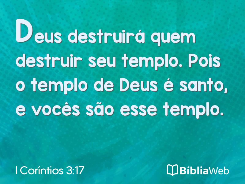 I Coríntios 3:17 em imagem para compartilhar