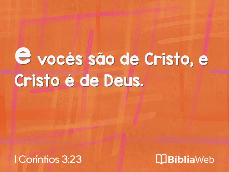 I Coríntios 3:23 em imagem para compartilhar