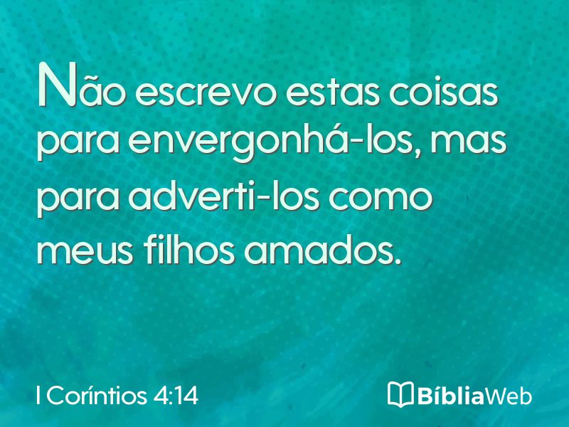 I Coríntios 4:14 em imagem para compartilhar