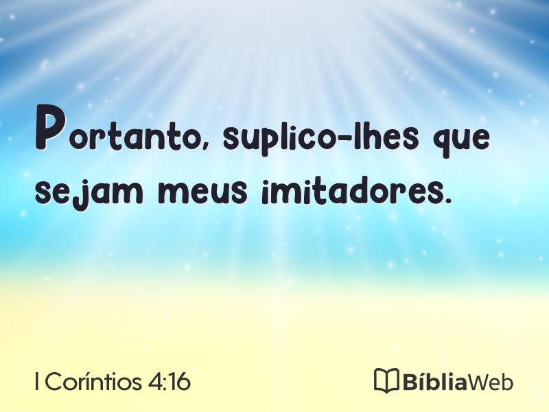 I Coríntios 4:16 em imagem para compartilhar