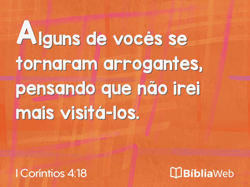 I Coríntios 4:18 em imagem para compartilhar
