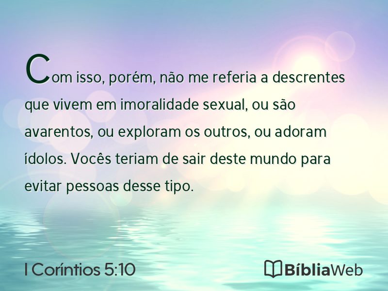 I Coríntios 5:10 em imagem para compartilhar