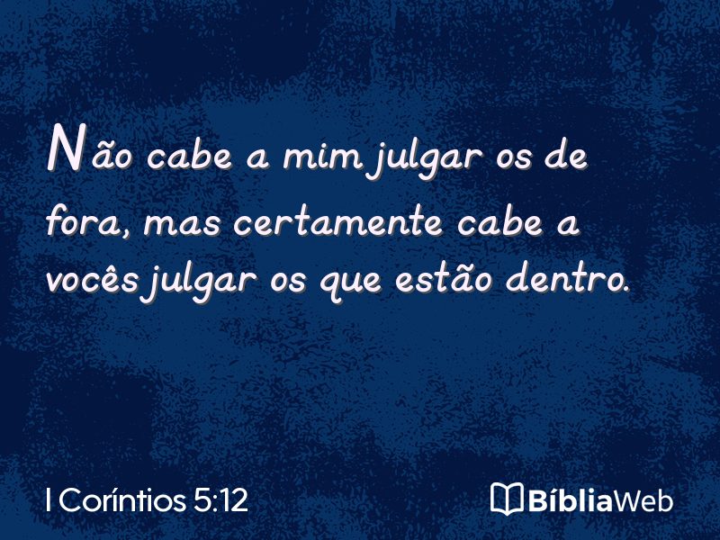 I Coríntios 5:12 em imagem para compartilhar