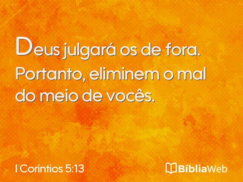 I Coríntios 5:13 em imagem para compartilhar