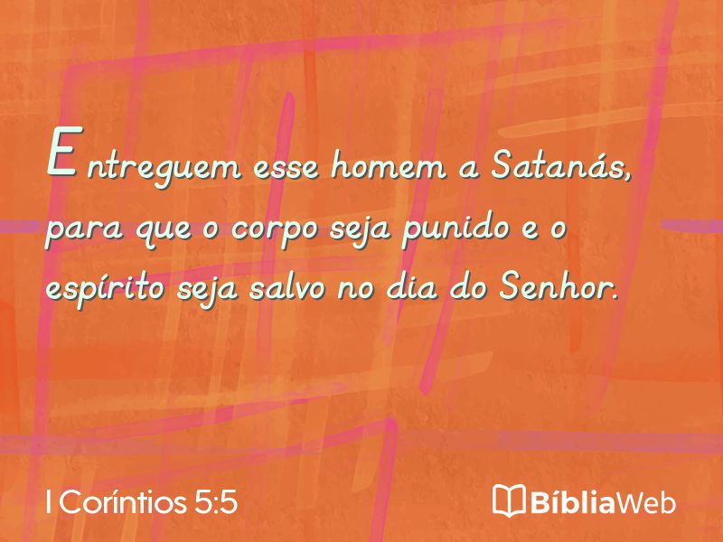 I Coríntios 5:5 em imagem para compartilhar