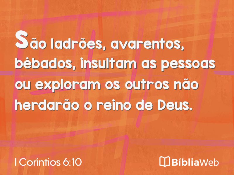 I Coríntios 6:10 em imagem para compartilhar