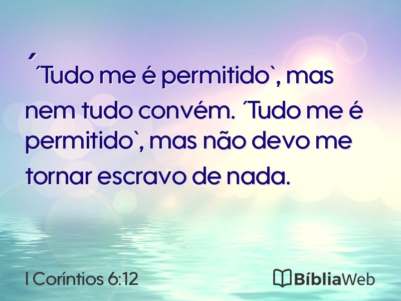 I Coríntios 6:12 em imagem para compartilhar