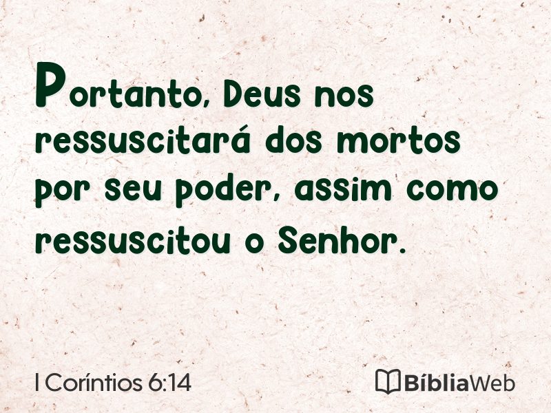 I Coríntios 6:14 em imagem para compartilhar