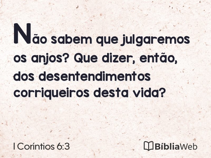 I Coríntios 6:3 em imagem para compartilhar