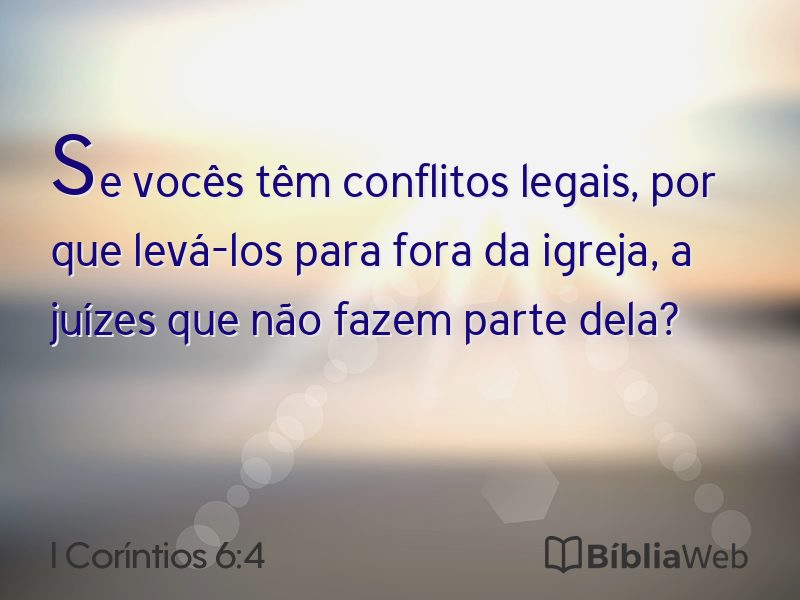 I Coríntios 6:4 em imagem para compartilhar