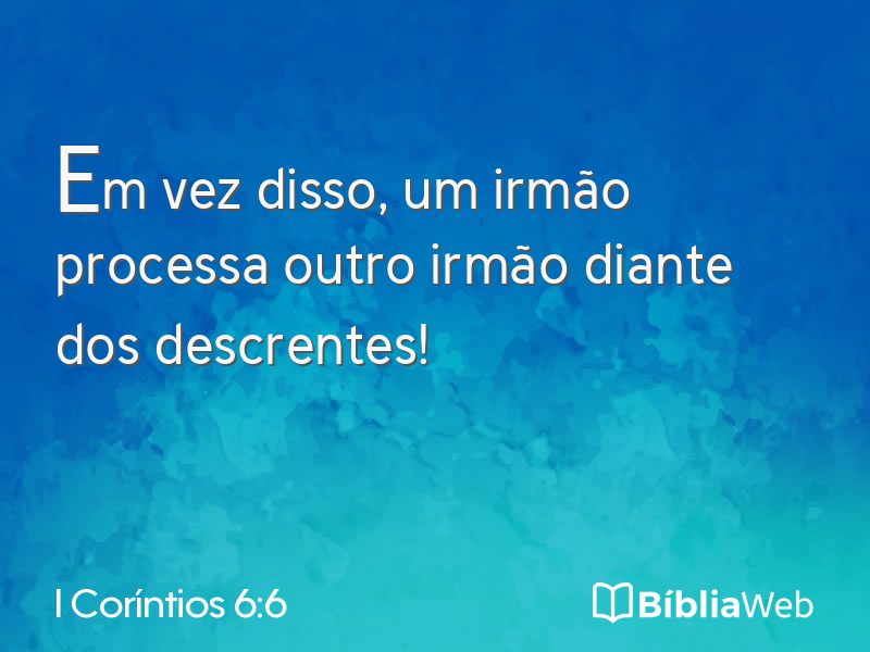 I Coríntios 6:6 em imagem para compartilhar