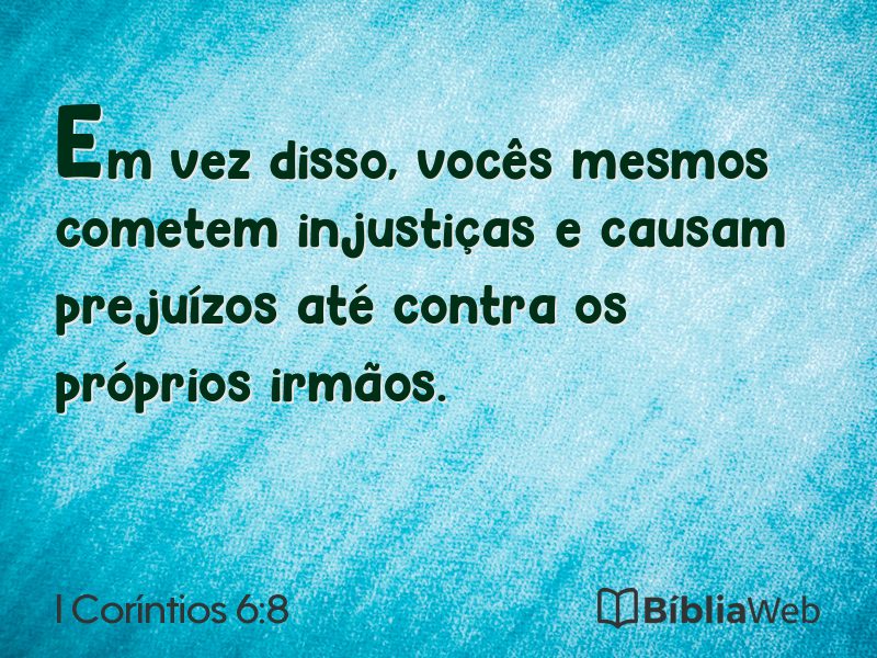 I Coríntios 6:8 em imagem para compartilhar