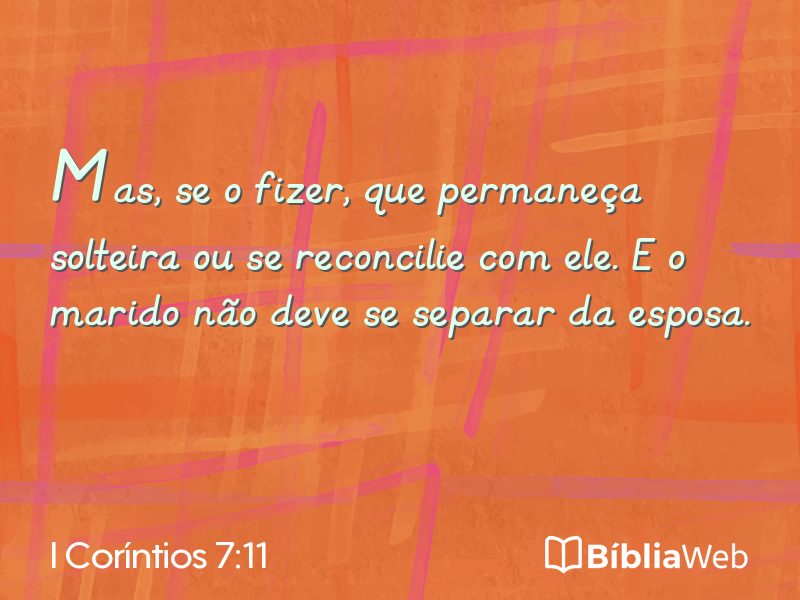 I Coríntios 7:11 em imagem para compartilhar